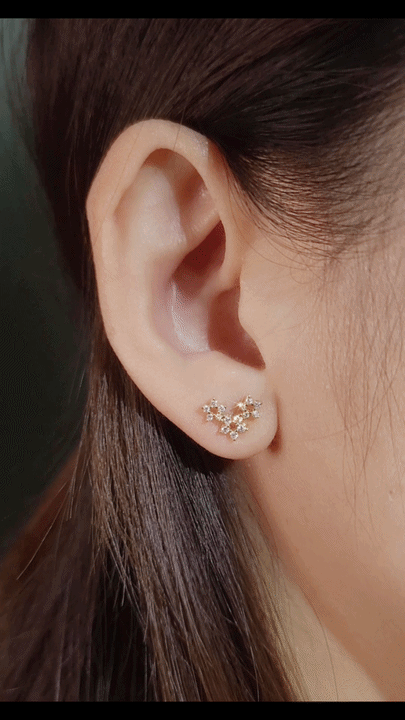 Star Diamond Earring (one piece)-WK4228@