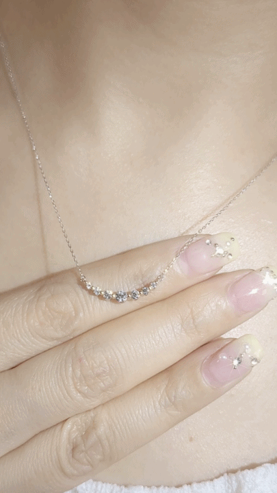 Smile Diamond Necklace-WK4229@