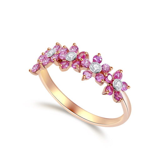 Pink Sapphire and Diamond Ring-WK3440R
