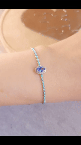 Blue Sapphire Diamond Charm-WK4114