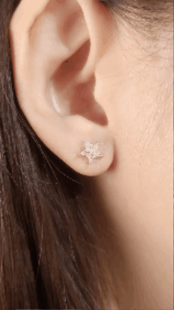 Star Diamond Earring (one piece)-WK4155@