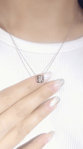 Diamond Pendant & Necklace-WK3674