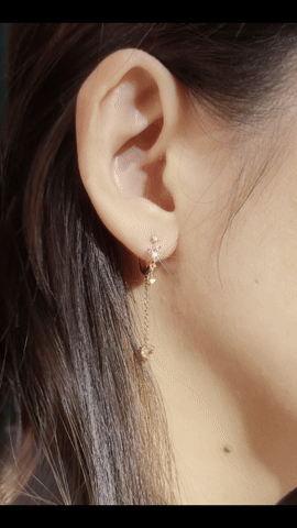 Heart Diamond Drop Earrings -WK3400