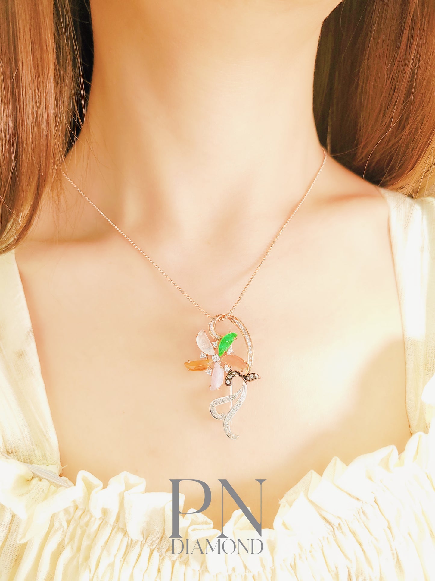 lily Fei Cui & Diamond Brooch-WJO00000046