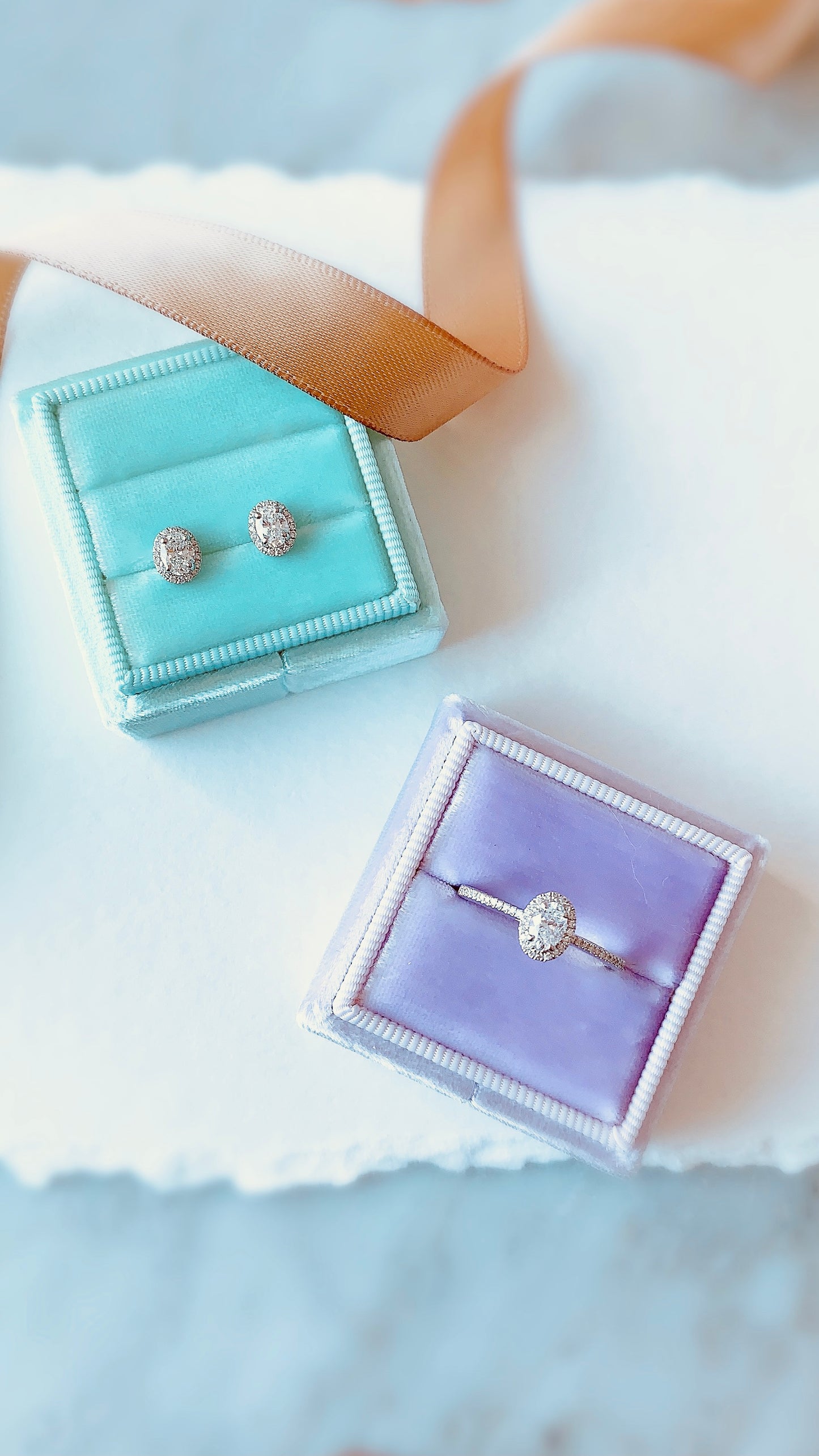 Oval Shape Diamond Earrings-ZCO00011936