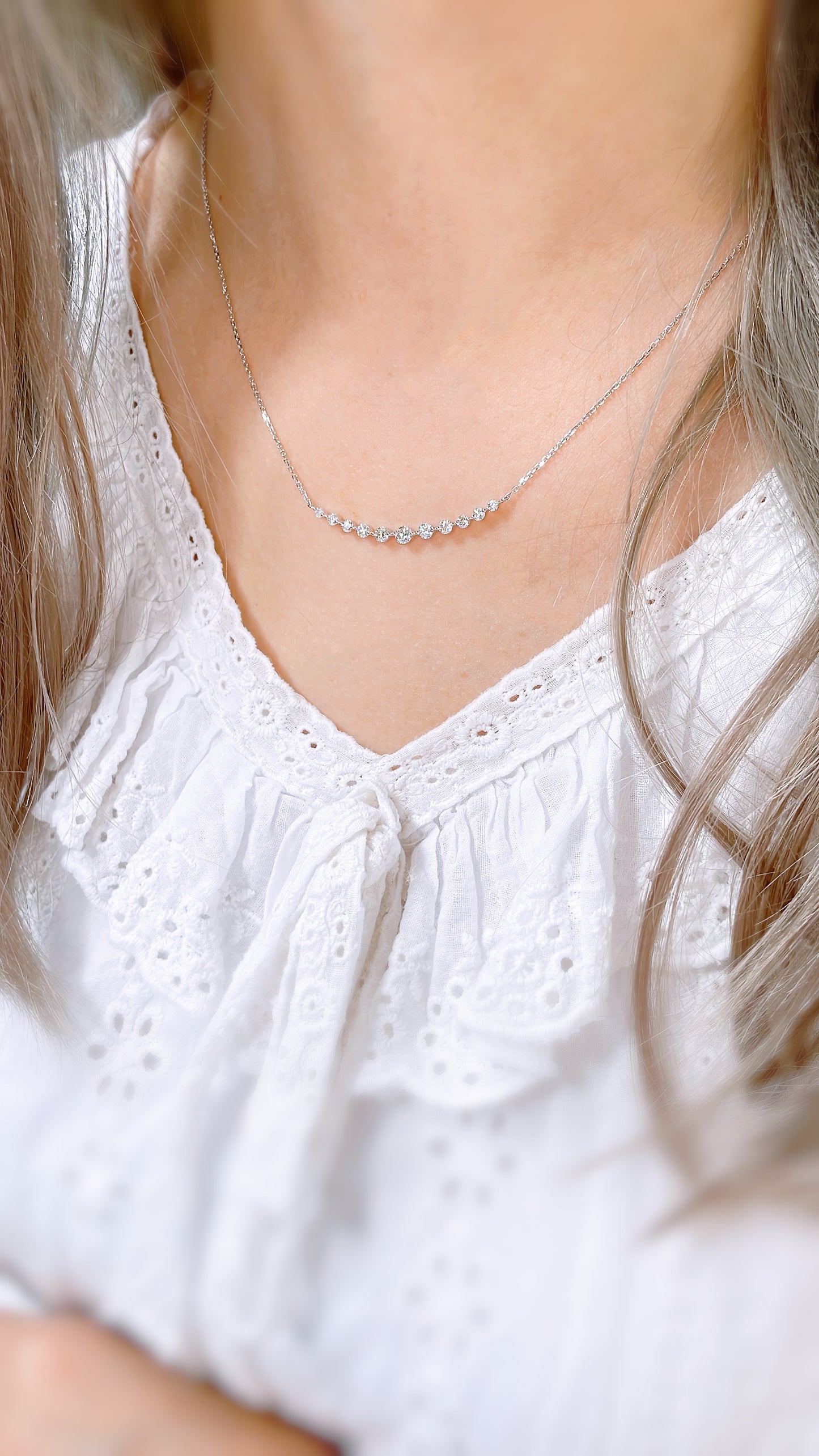 Smile Natural Diamond Necklace-ZAO00005117