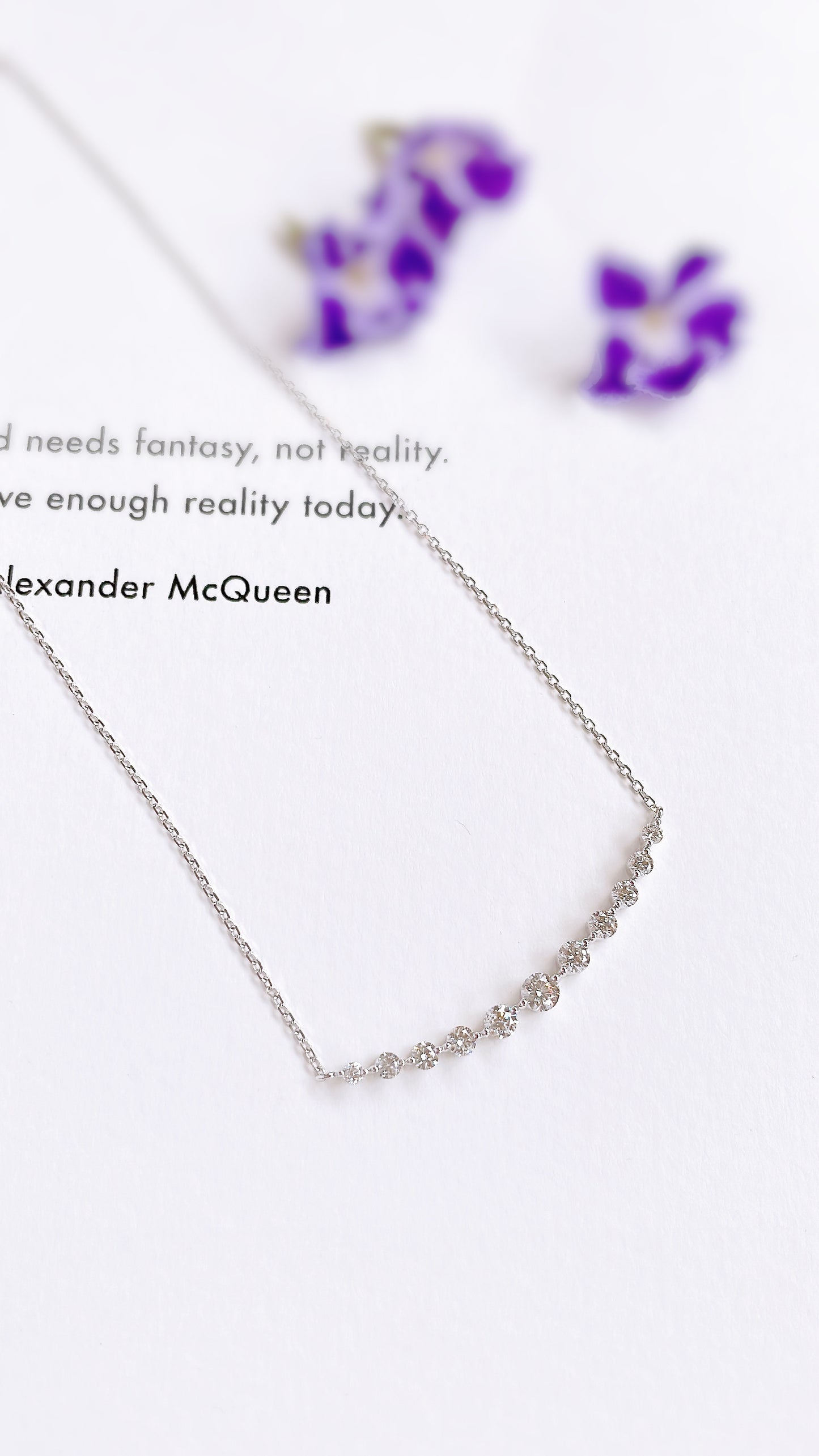 Smile Natural Diamond Necklace-ZAO00005117