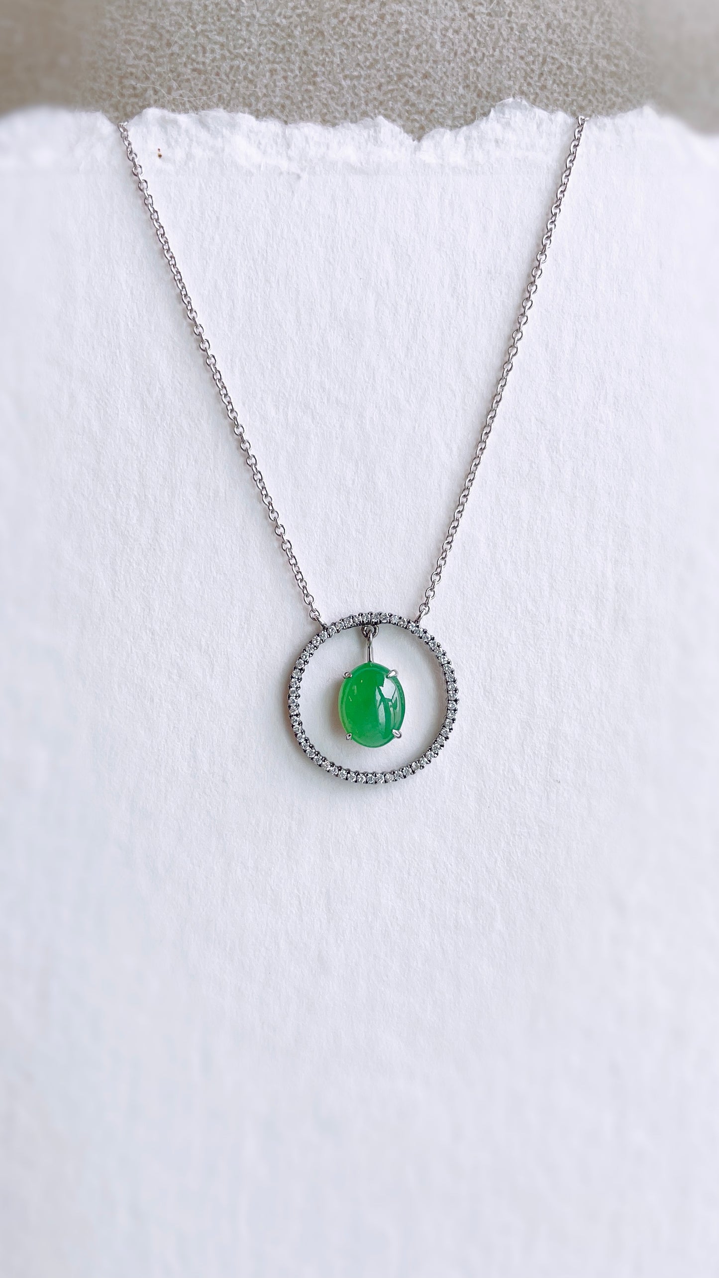 Jade and Diamond Necklace-WAO00000058