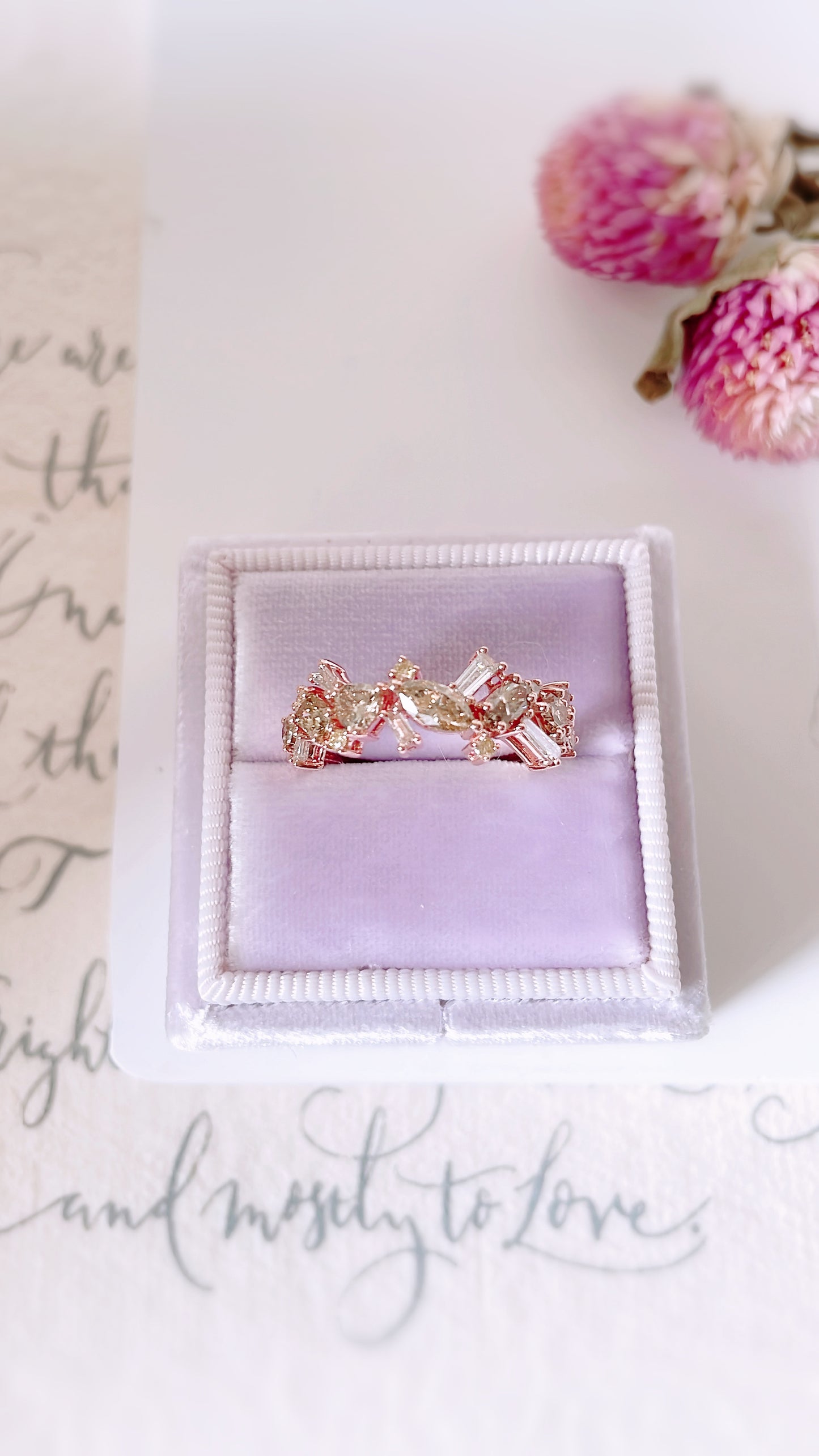 Cluster Yellow Diamond Ring-WK3735