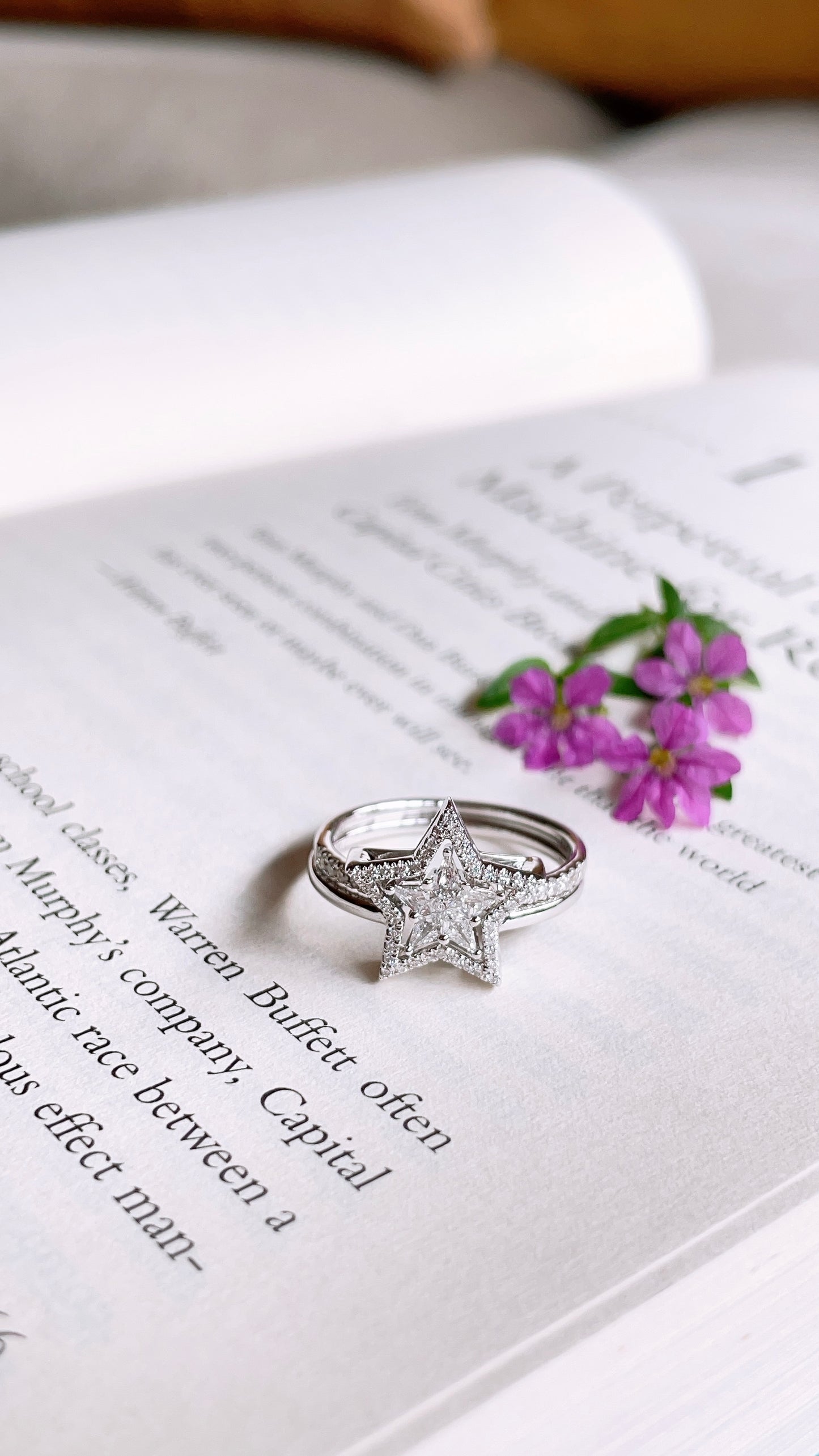 Starry Night Big Star Diamond Ring-WK3737