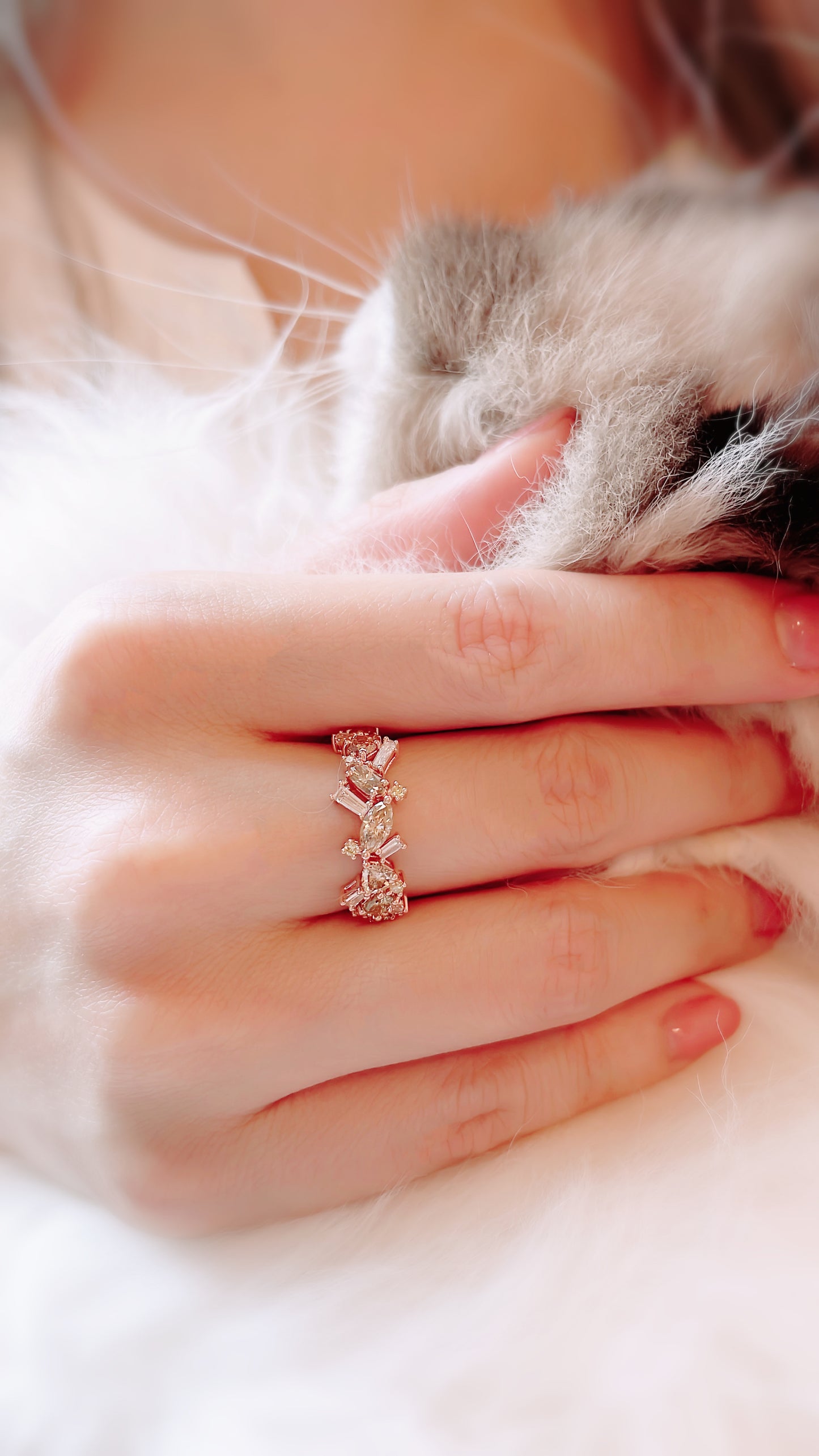 Cluster Yellow Diamond Ring-WK3735