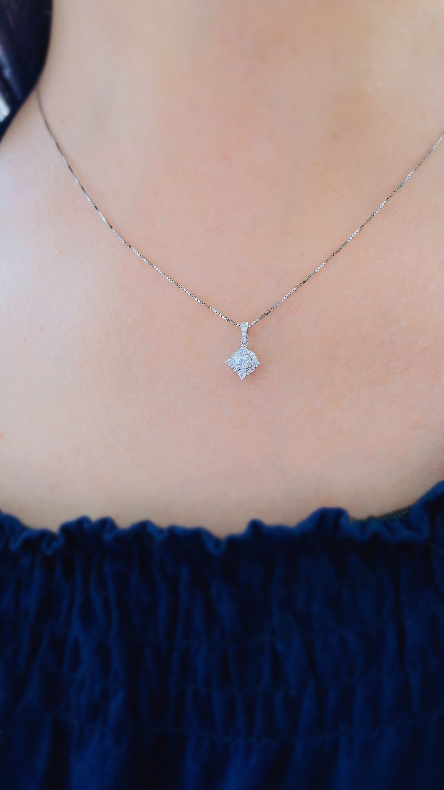 Cluster Diamond Pendant-WK3594