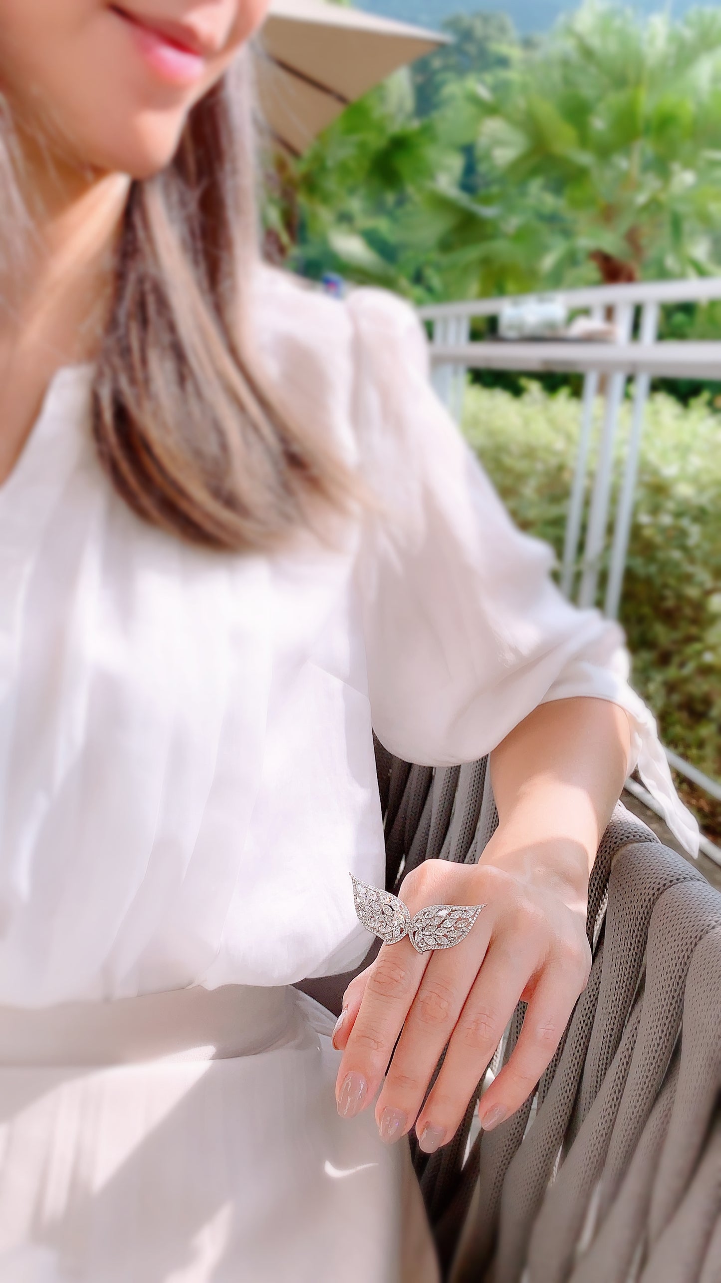 Angel's Wings Diamond Ring-WK3475