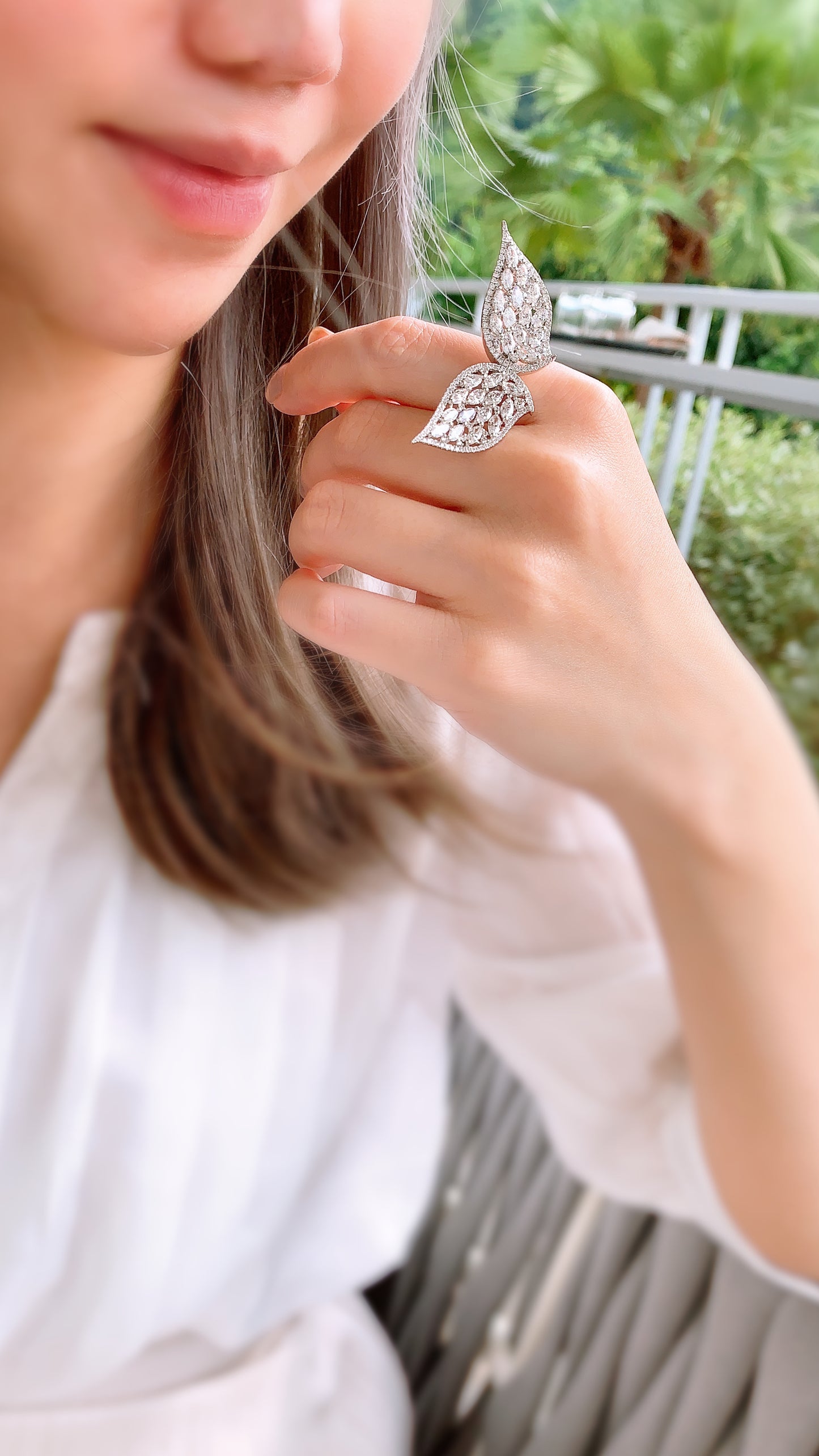 Angel's Wings Diamond Ring-WK3475