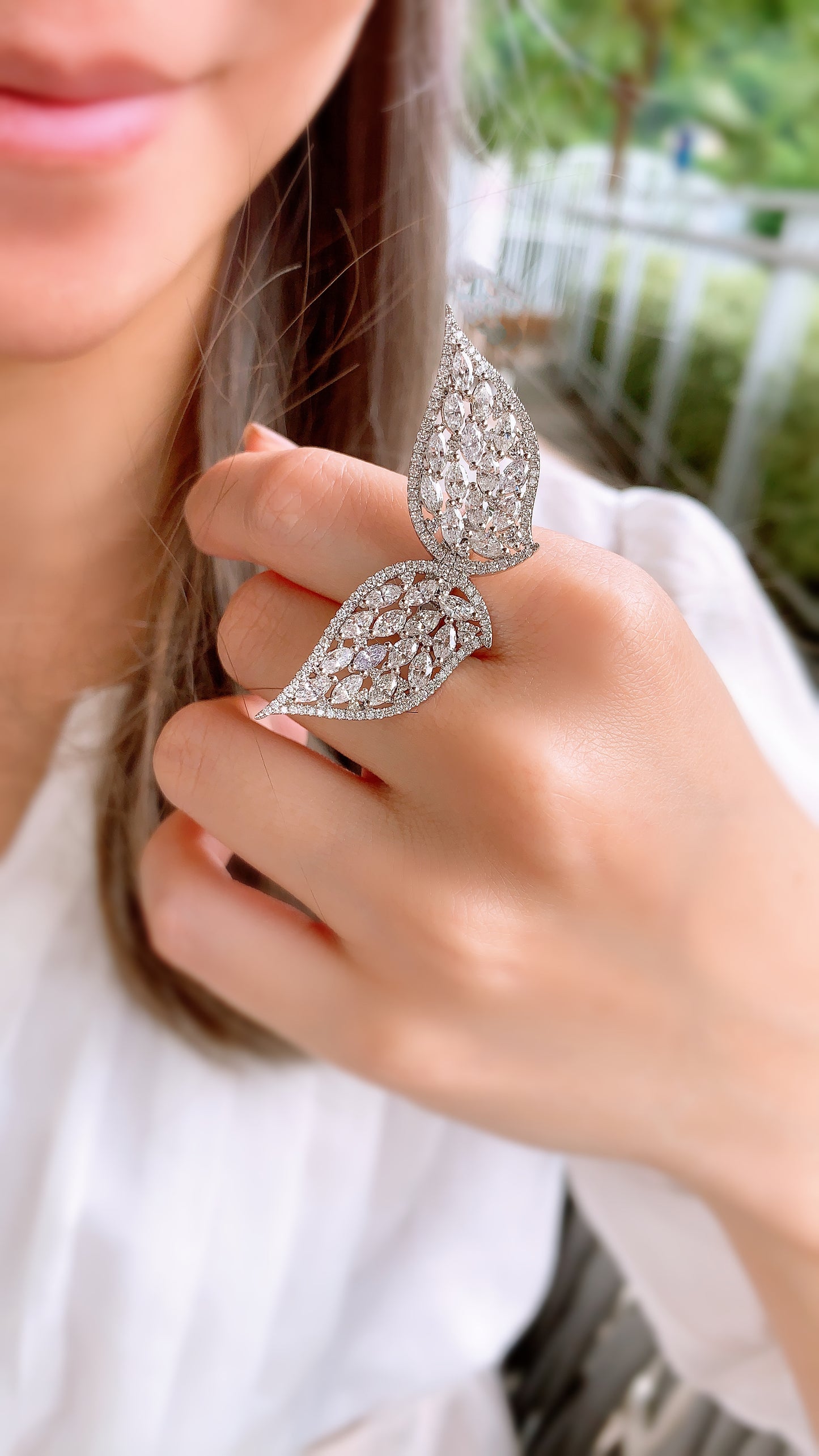Angel's Wings Diamond Ring-WK3475