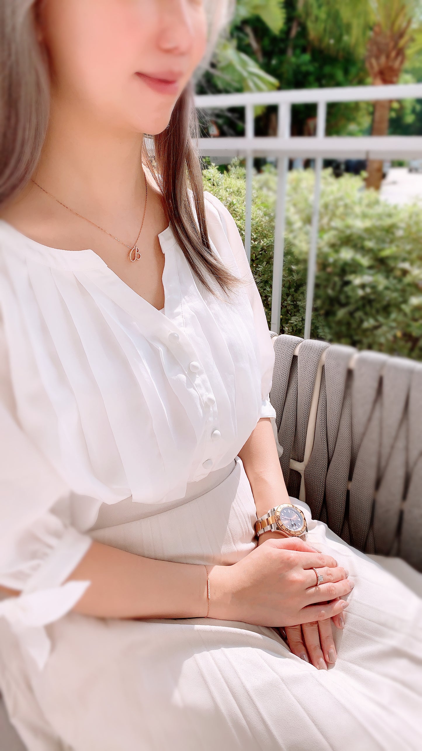 Love Letter Mid-Size B Pendant-WK2548