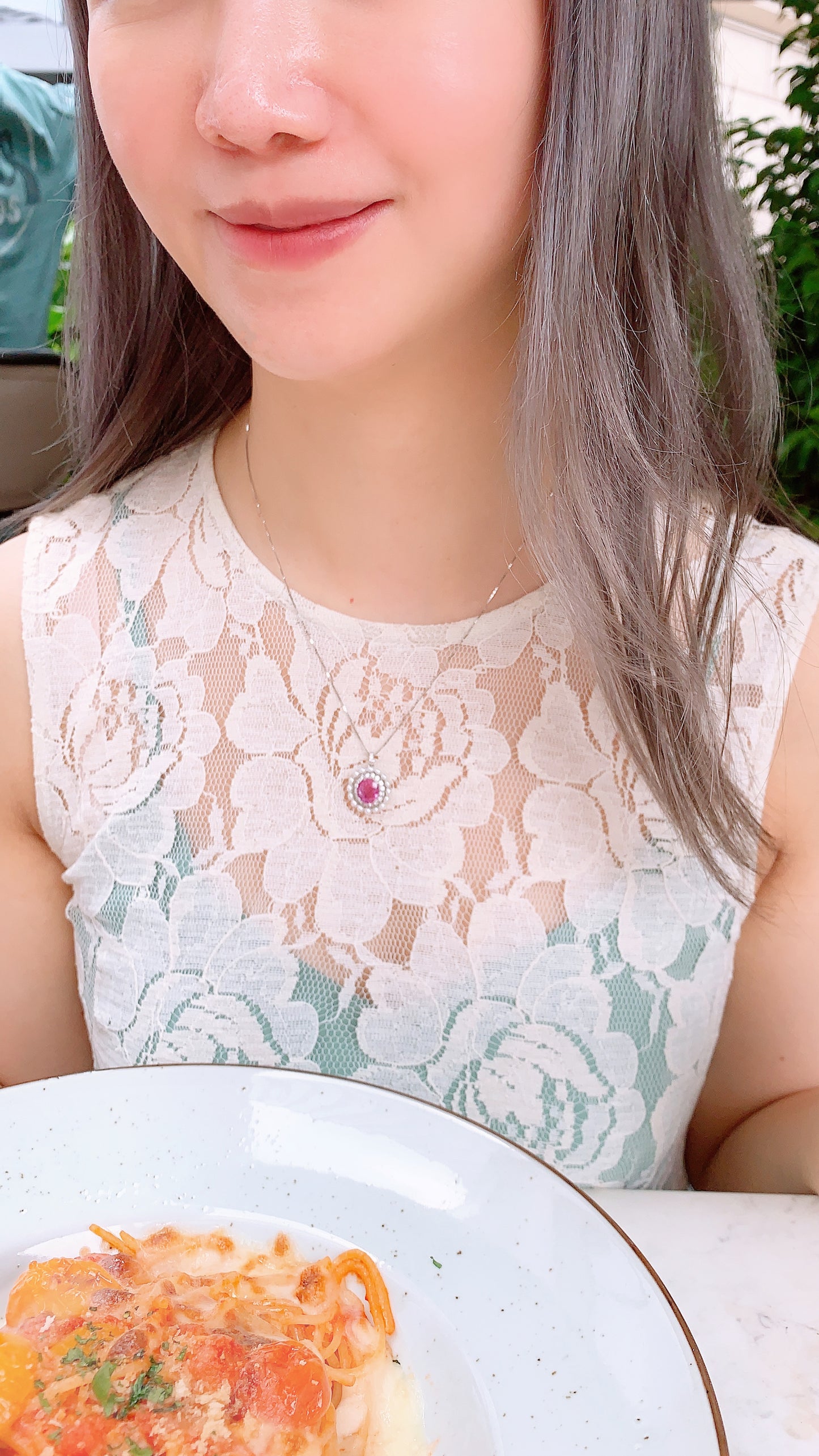 Pink Sapphire, Pearl and Diamond Pendant-BEO00002473@