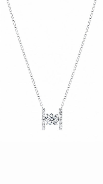 H Dancing Diamond Necklace-WK4079
