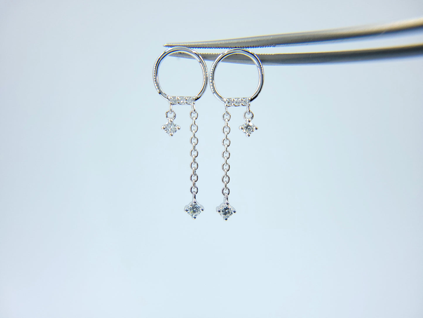 Dangle Diamond Earrings-WK3349