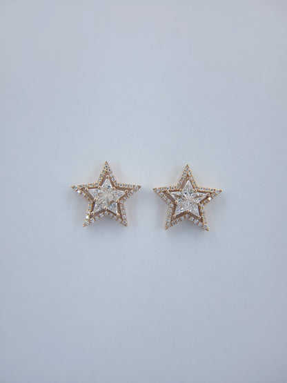 Diamond Starry Earrings-WK3635