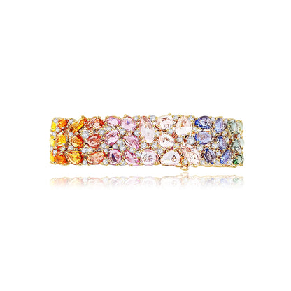 Rainbow  Sapphire  Diamond  Bracelet-WK3967