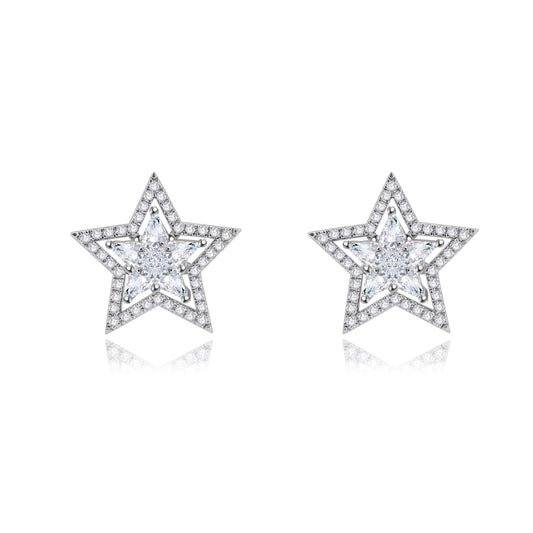 Diamond Starry Earrings-WK3635