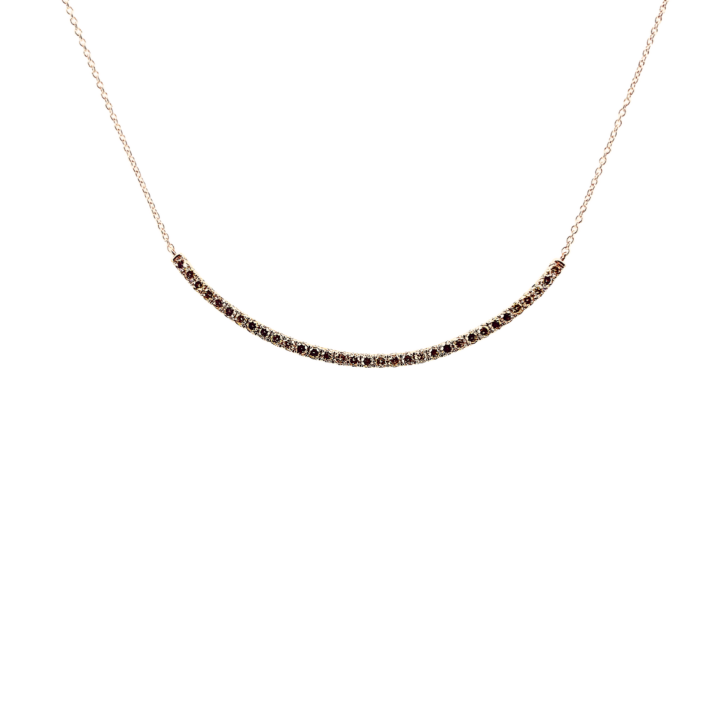 Smile Champagne Color Diamond Necklace-WK3951