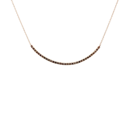 Smile Champagne Color Diamond Necklace-WK3951