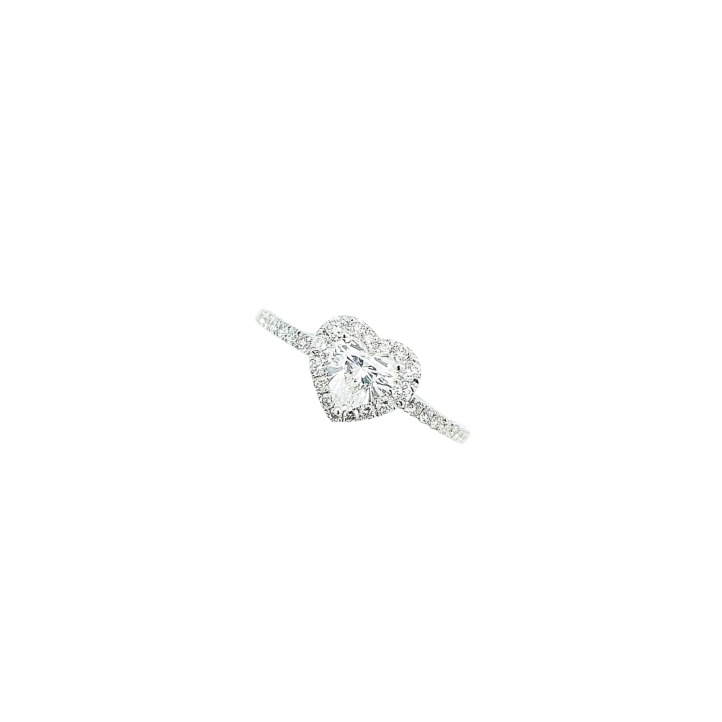 GIA 0.42CT Heart Diamond Ring-WK4049A