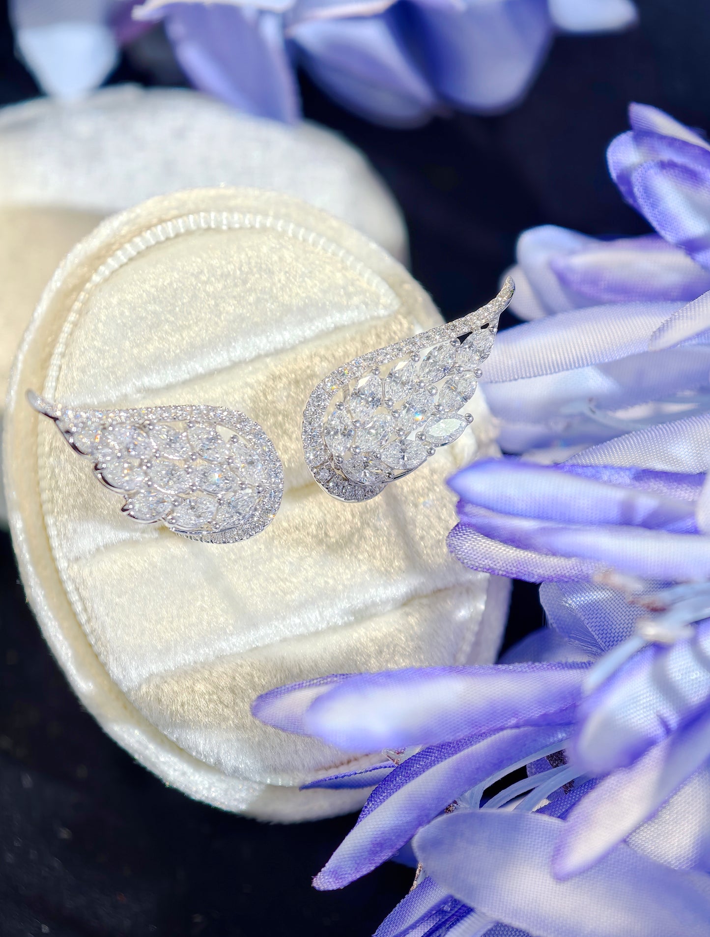 Angel's Wings Diamond Ring-WK3391@