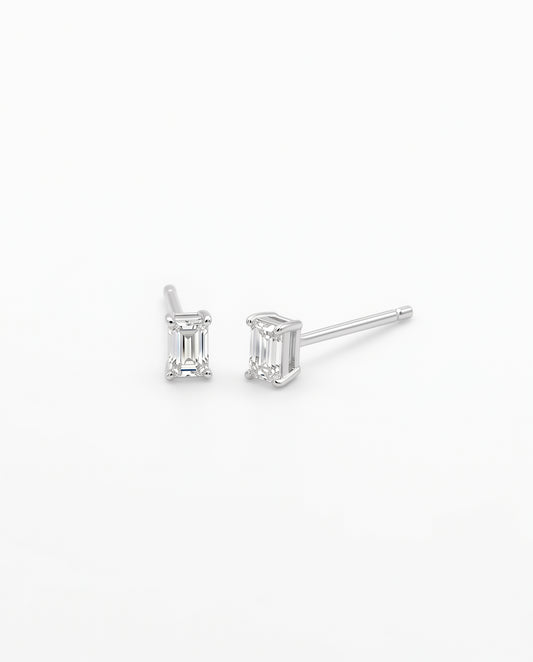 Baguette Diamond Earring (one piece)-WK4298@