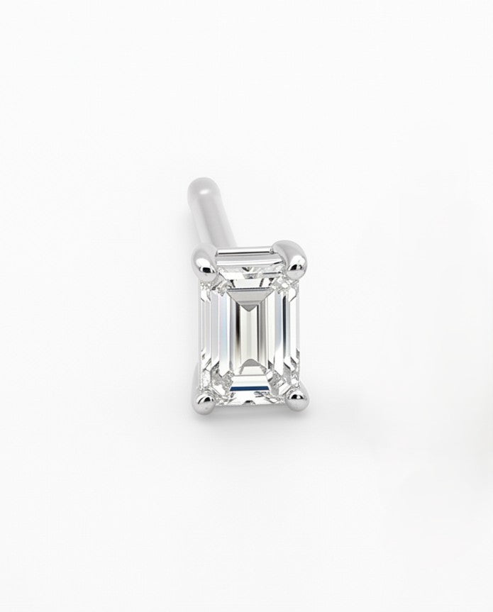 Baguette Diamond Earring (one piece)-WK4298@