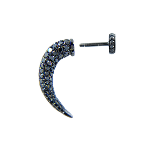 Black Diamond  Earring (one piece)-WK3949