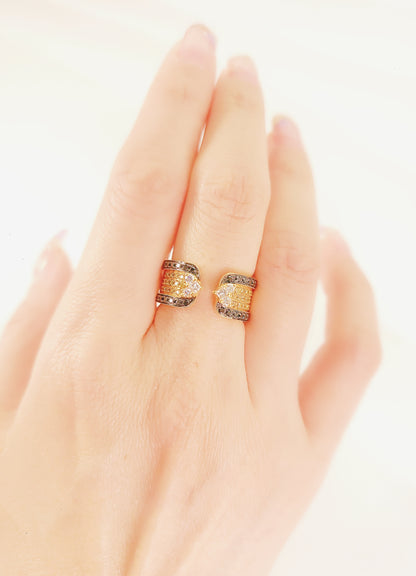 Black Diamond & Yellow Diamond Ring-ZFO00025671