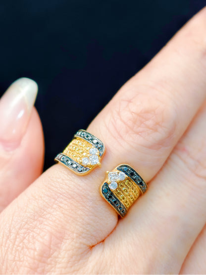 Black Diamond & Yellow Diamond Ring-ZFO00025671