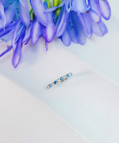 Blue Sapphire Diamond Ring-WK3933RS@