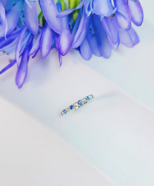 Blue Sapphire Diamond Ring-WK3933RS@