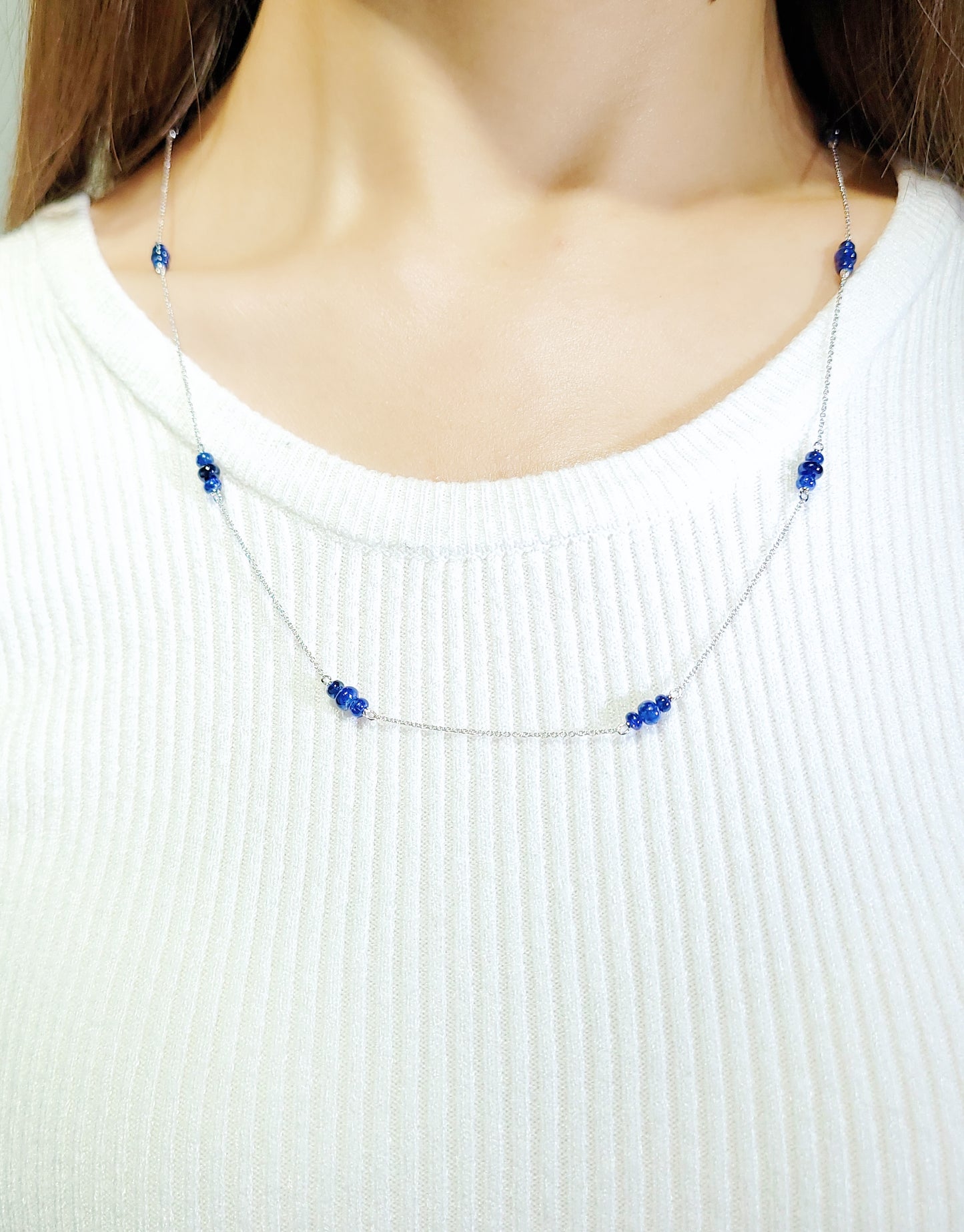 Blue Sapphire Necklace-WK4004