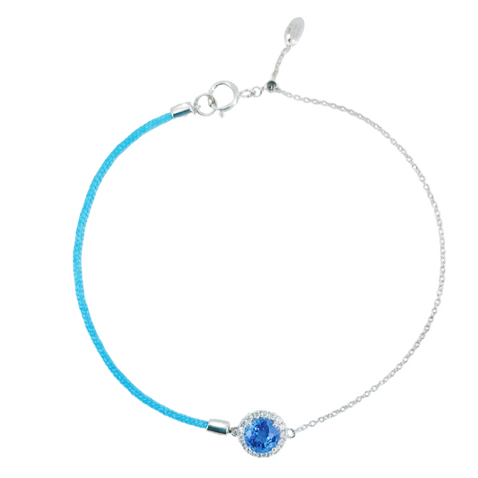 Blue Sapphire & Diamond Bracelet--WK4018@