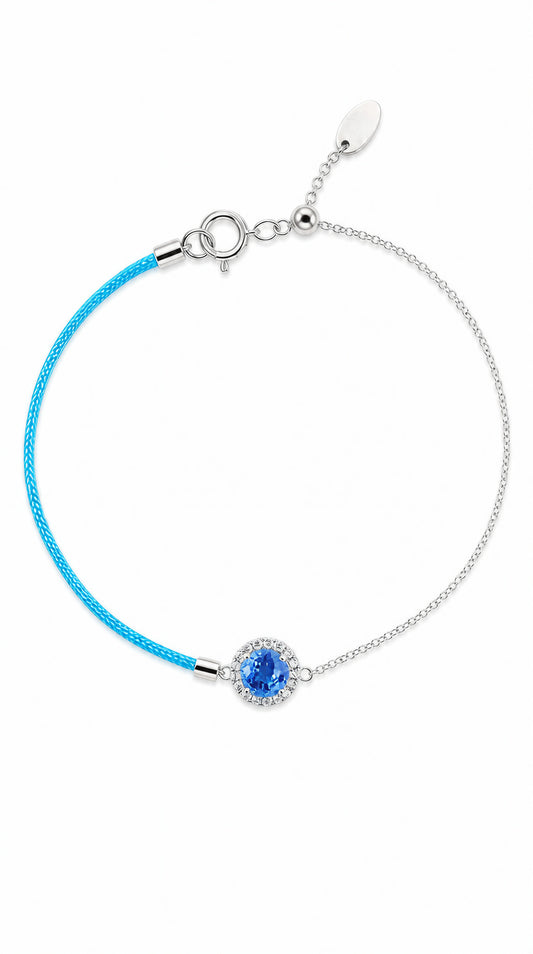 Blue Sapphire & Diamond Bracelet--WK4018@