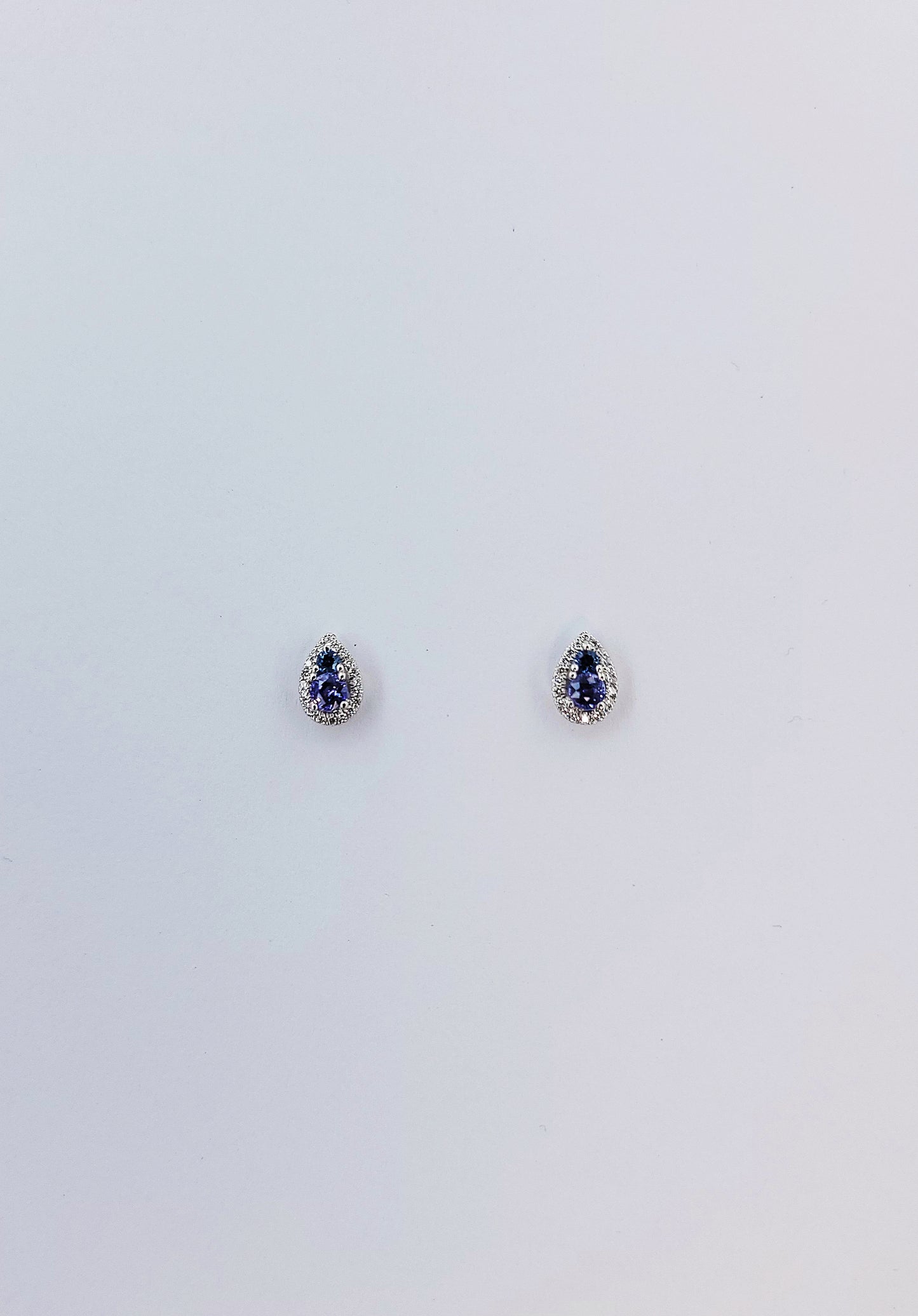 Blue Sapphire & Diamond Earrings-BCO00001749