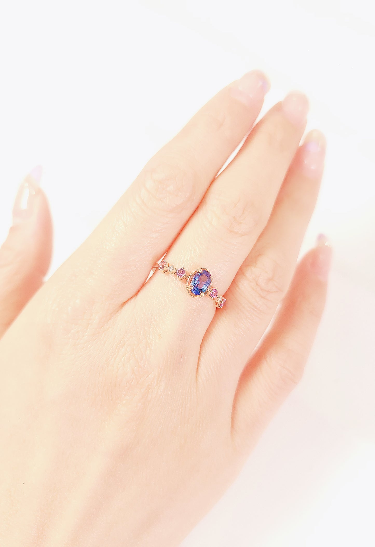 Blue Sapphire and Diamond Ring-WK3716S