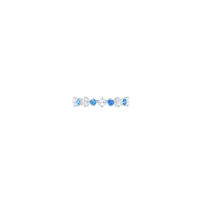 Blue Sapphire and Diamond Ring-WK4066