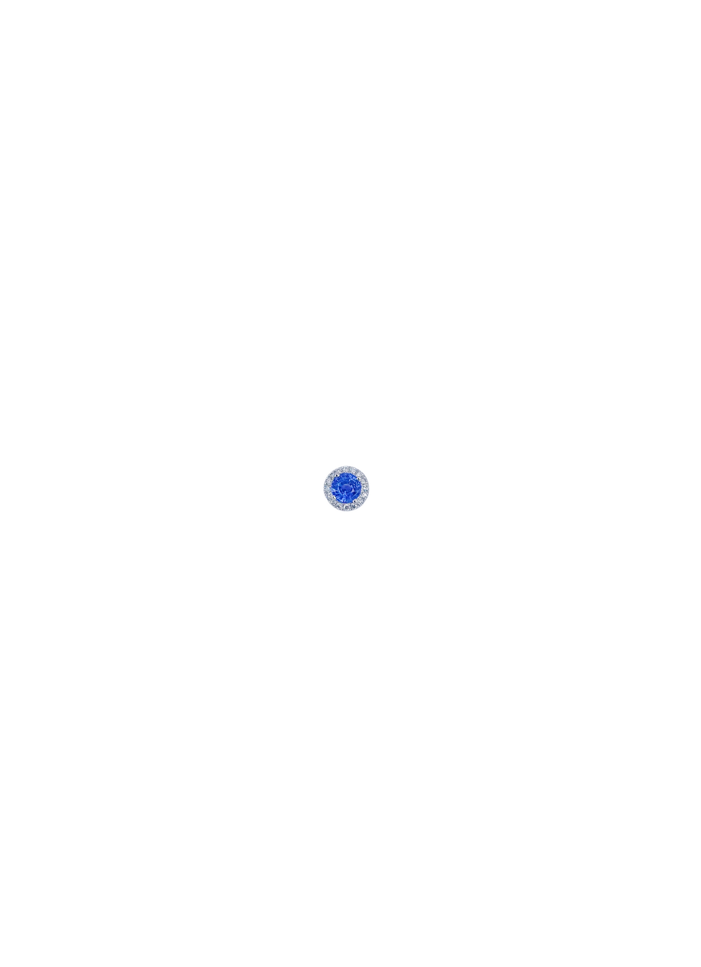Blue Sapphire Diamond Charm-WK4120@
