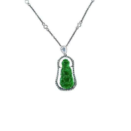 Buddha statues Fei Cui and Diamond Necklace-WAO00000092