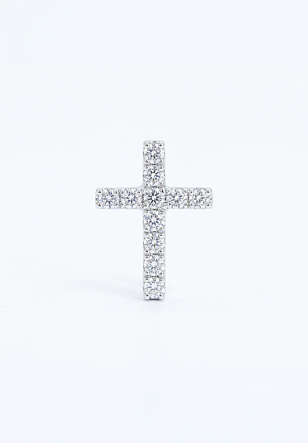 Cross Diamond Earring (one piece)-WK4175@