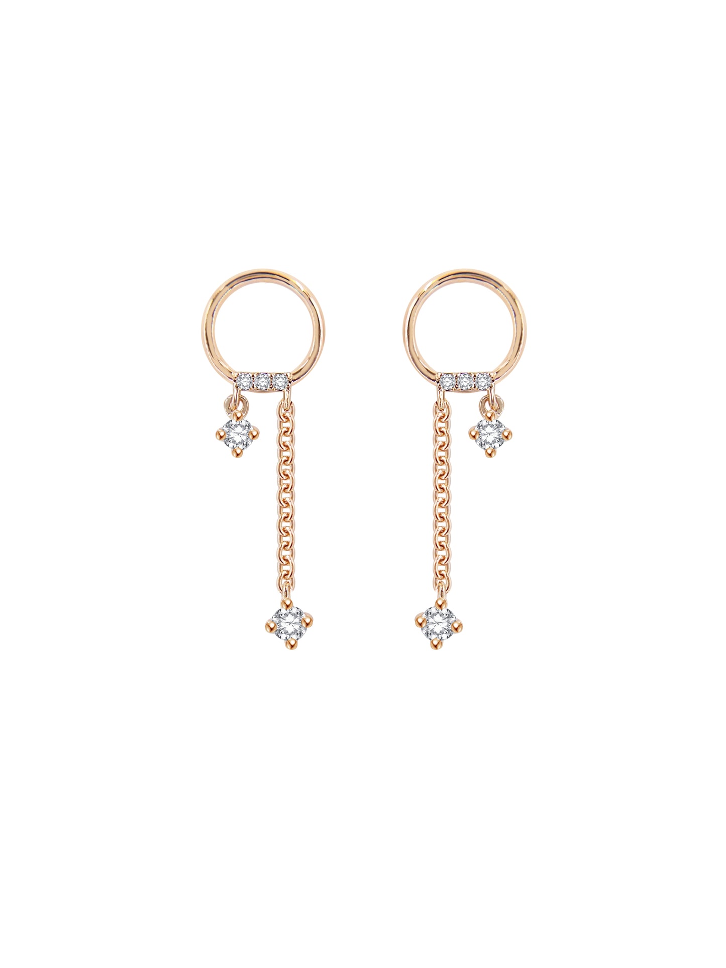 Dangle Diamond Earrings-WK3349