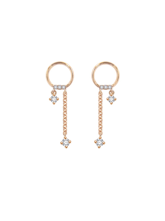 Dangle Diamond Earrings-WK3349