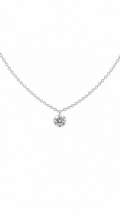 Dangle Diamond Necklace-WK3619