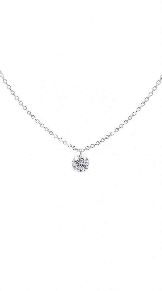 Dangle Diamond Necklace-WK3619
